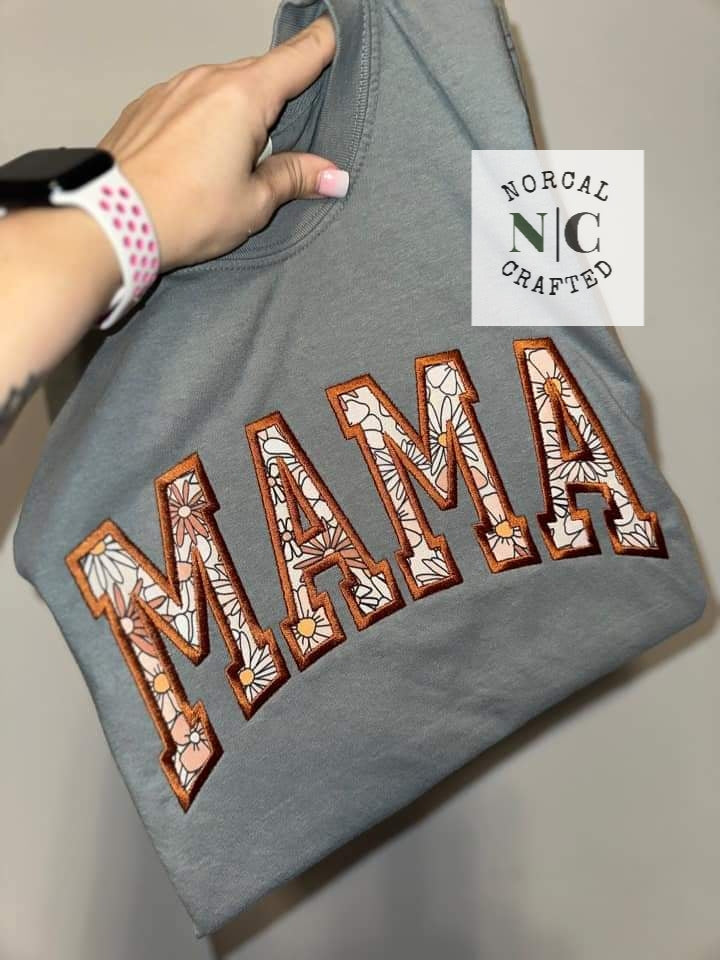 Embroidered best sale mama sweatshirt