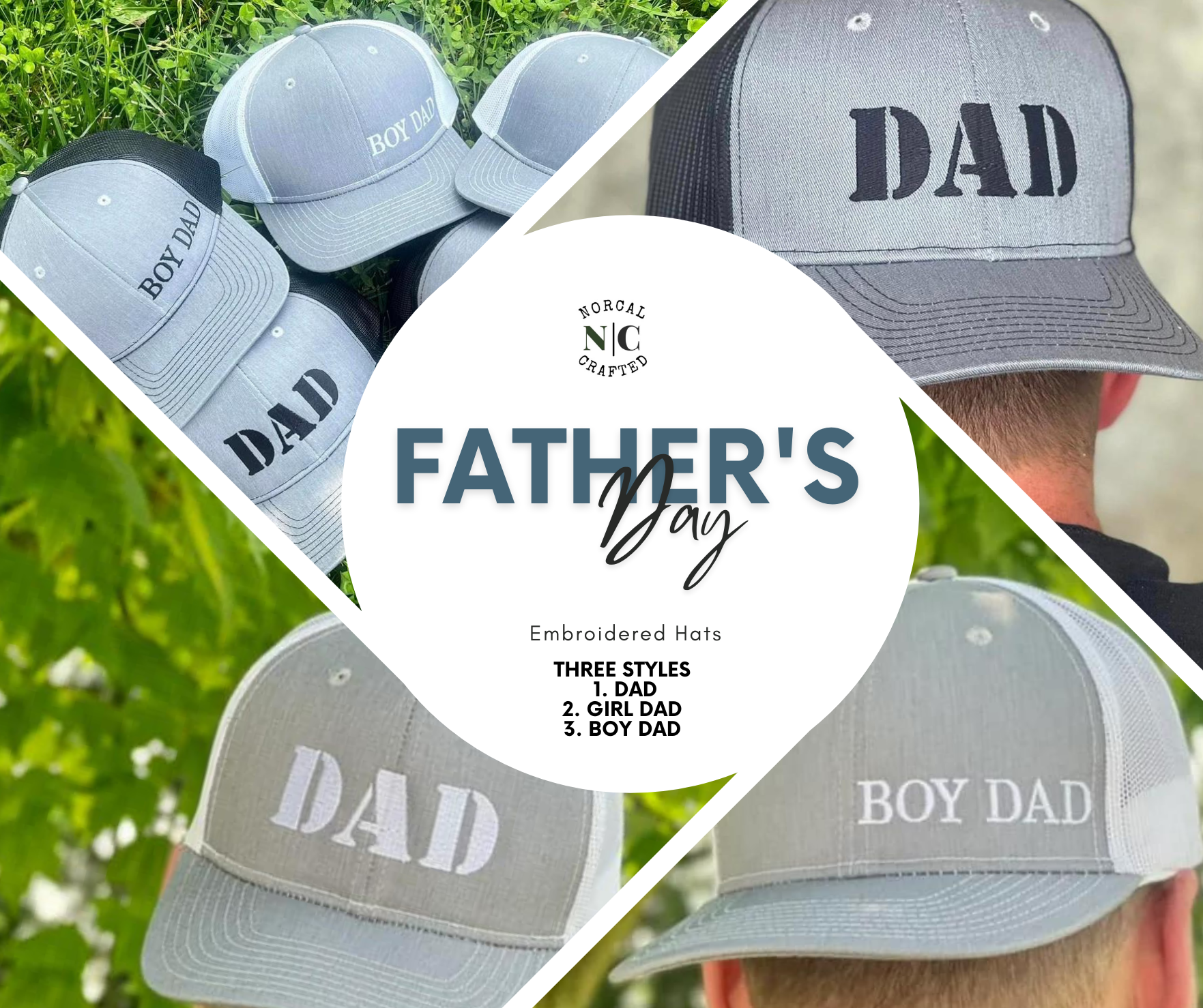 Father's Day Embroidered Hat – Norcal Crafted