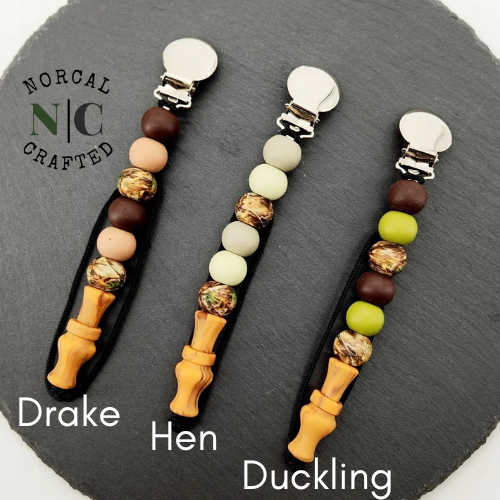 Duck Call Pacifier Clip